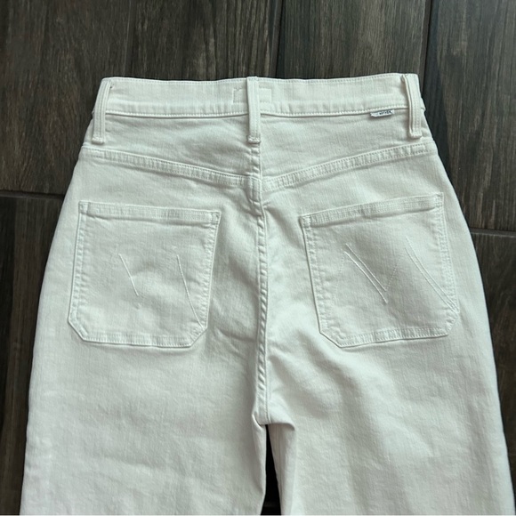 MOTHER The Wrapper Patch Springy Ankle Pants in Cream Puffs Sz 27 - Picture 9 of 13